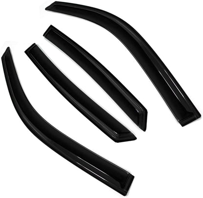 4pc Sun Rain Guards Window Visor Wind Deflector Compatible - Image 2