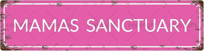 MAMAS SANCTUARY Space Vintage Metal Tin Street Sign Bar Cafe Garage Cave Home by Unknown