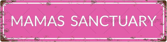 MAMAS SANCTUARY Space Vintage Metal Tin Street Sign Bar Cafe Garage Cave Home by Unknown