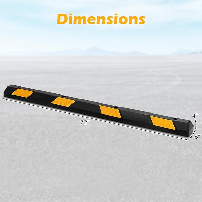 IRONMAX Rubber Parking Curb, 8800 LBS Weight Capacity Parking Block - Image 8