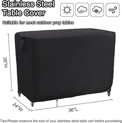 Kingling Outdoor Prep Table Cover, Waterproof Stainless Steel Table Covers - Image 2