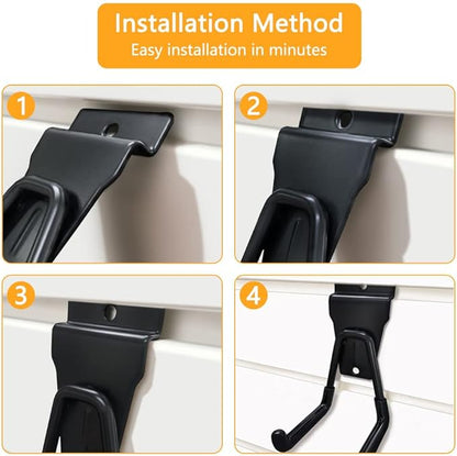 Slatwall Hooks, Slat Wall Accessories Multi Size Garage Hooks Storage Utility - Image 7
