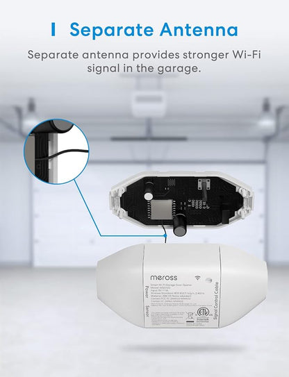 meross Smart WiFi Garage Door Opener Remote, App Control, Works - Image 7