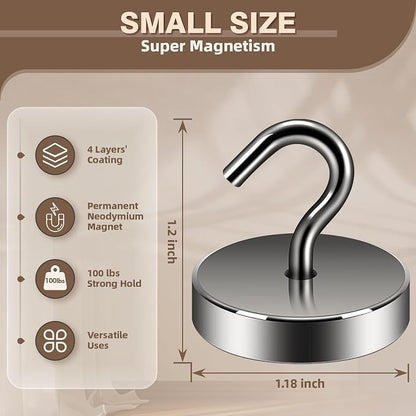 Neosmuk Magnetic Hooks, Cruise Ship Essentials, 100lb+ Heavy Duty Magnetic Hooks - Image 5
