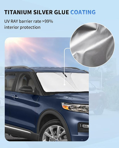 Windshield Sun Shade Sunshade for Explorer Front Windows Cover Fit for - Image 4