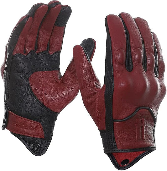 Harssidanzar Leather Motorcycle Gloves by Harssidanzar