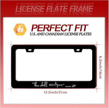 Thou Shall Not Try Me Mood 24:7 License Plate Frame Funny Text License Plate - Image 7