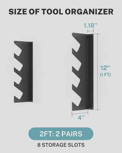 Garage Tool Organizer Wall Mount, Shed Yard Organization Racks - Image 5