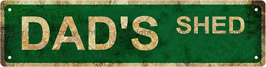DAD'S SHED Vintage Metal Tin Sign, Street Sign, Home Decor, Room Decor by Unknown