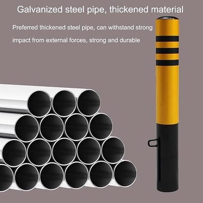Safety Bollard Post, Steel Security Post Barrier Traffic Pole, Removable Bollard - Image 3