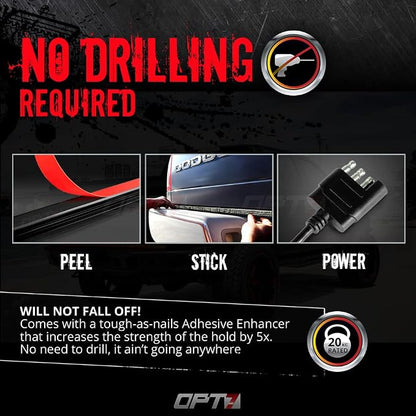 OPT7 60" Redline Triple Row LED Tailgate Light Bar w/Sequential RED Turn Signal - Image 7