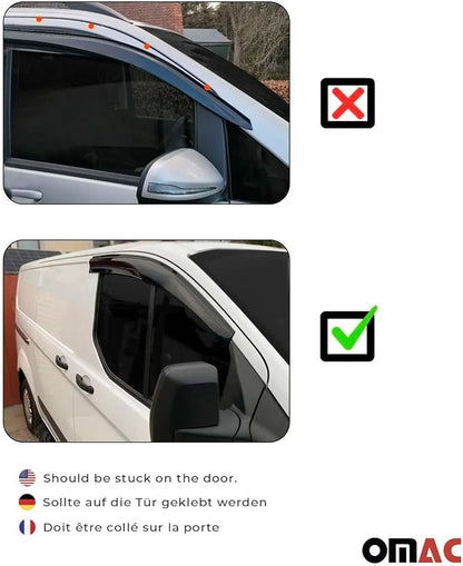 OMAC Window Visor Vent Rain Guard Deflector - Image 3