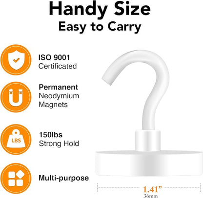 MIKEDE Magnetic Hooks Heavy Duty, 150LB Super Strong Magnetic Hooks - Image 4