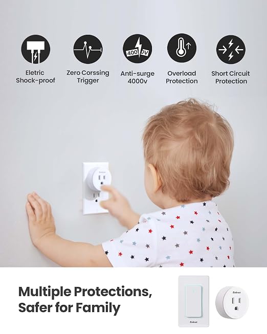 Remote Control Outlet Plug Switch, Buckle Design & Removable Wireless Light - Image 5