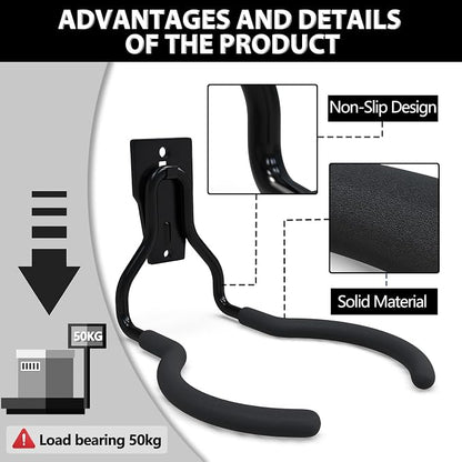3-H Weed Eater Hanger 4 Pack, 2 Garden Hose Holder, 2 Screw in Hooks, Utility - Image 5