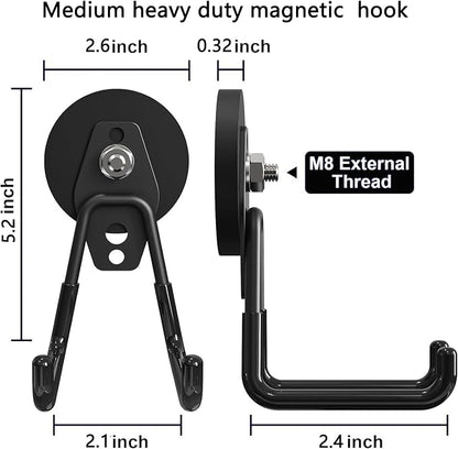 Heavy Duty Storage Magnetic Utility Hooks, Large Garage Magnet Hooks - Image 2