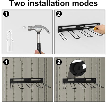 Garage Wall-Mounted Rack, Tool Storage Rack, Shed Shelf, Garden Tool Rack - Image 2