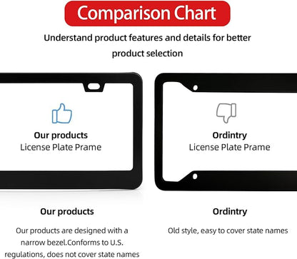 2 Pack Black License Plate Frame, Matte License Plate Front and Rear 2 Packs. - Image 5