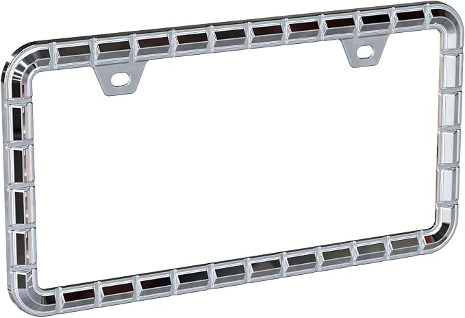 Creathome 3D Chrome License Plate Frames, Pure Zinc Alloy Metal - Image 3