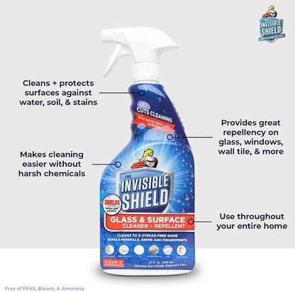 Invisible Shield Glass & Surface Cleaner and Repellent 32 fl. oz. Cleans and - Image 3