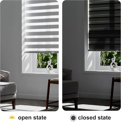 Persilux Cordless Zebra Roller Window Shades Free-Stop Roller Blinds Light - Image 5