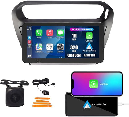 Kunfine Car CarPlay Android Auto Navigation Stereo GPS Radio Camera Display by KUNFINE