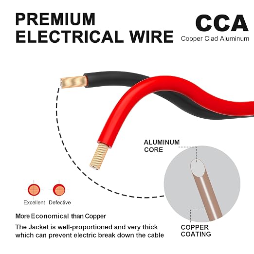 10 Gauge Wire 25FT, 10AWG Red Black Electrical Wire LED Strips Extension Cord - Image 3