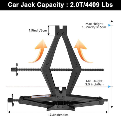 IMAYCC Scissor Lift Jack, Compact Car Jack Kit - Image 2