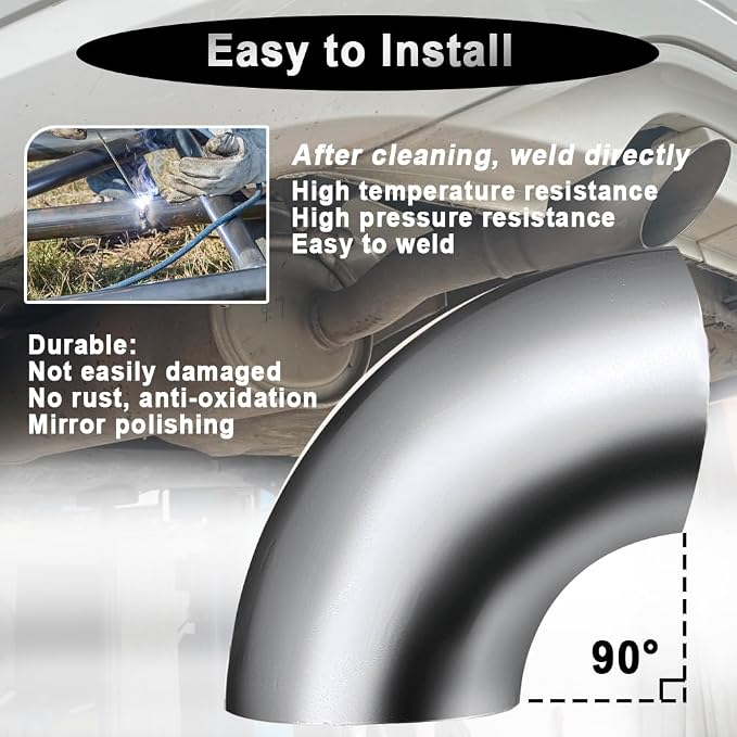 Cotonake 4.5 Inch Exhaust Elbow Pipe 90 Degree Bend Elbow - Image 6