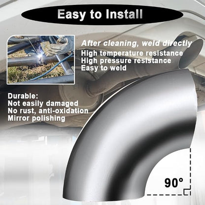 Cotonake 4.5 Inch Exhaust Elbow Pipe 90 Degree Bend Elbow - Image 6