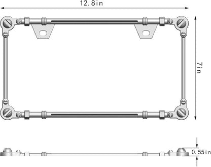 Creathome 3D Chrome License Plate Frames, Pure Zinc Alloy Metal - Image 9