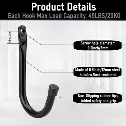 Garage Storage Hooks 3.5Inch Heavy Duty Wall Mounted Garage Utility Hooks 12 - Image 3