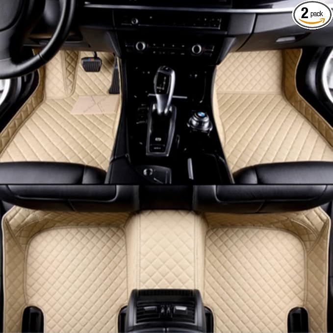 Custom All-Weather Protection Luxury Leather Floor Mats by JTXWANG