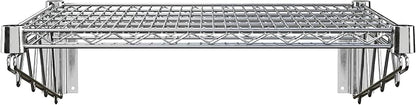 24" x 24" Chrome Wire Wall Mount Shelf - Image 4