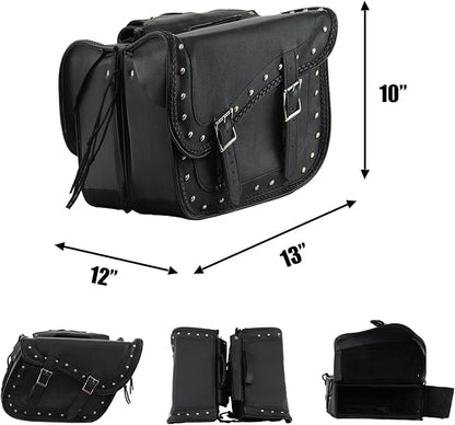 Synthetic Leather Motorcycle Luggage Bag - Image 6