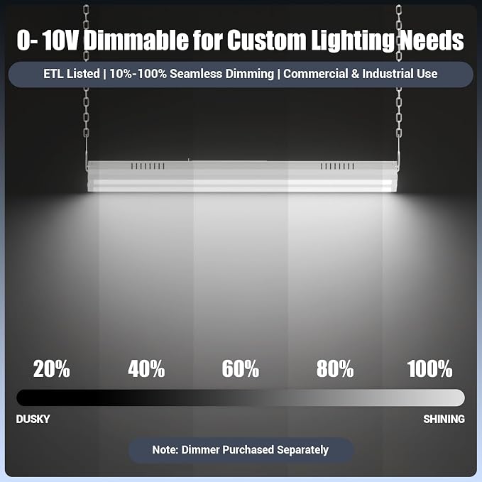 LED Linear Shop Lights 150W, 22500LM Led High Bay Lights 5000K Daylight 120-277V - Image 3