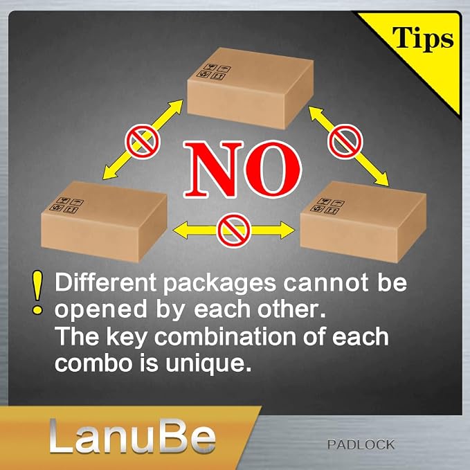 LanuBe Lock Laminated keyed Padlock, keyed Alike Locks, Normal Shackle - Image 5