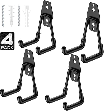 4 Pack 4.5x2.75 Inch Utility Steel Wall Mount Heavy Duty Garage Hooks by Cpais