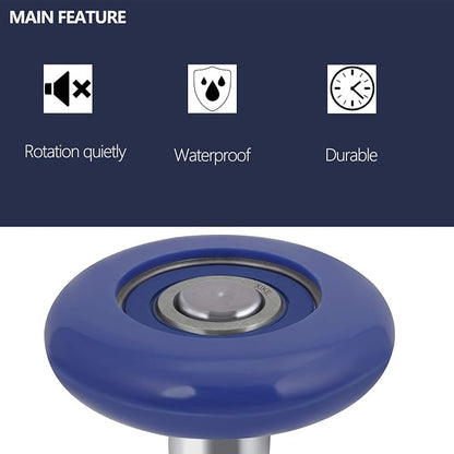 XiKe 10 Pack Blue 2" Nylon Garage Door Roller 4" Stem, Quiet/Durable and High - Image 2