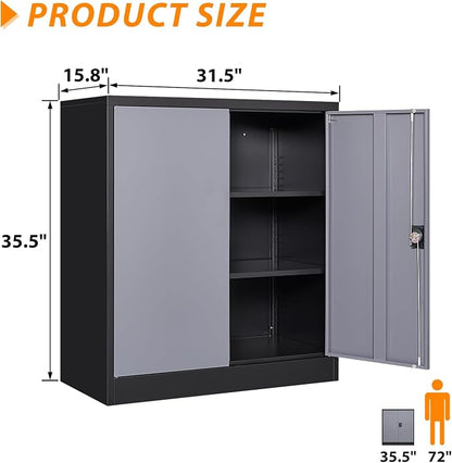 Metal Storage Cabinet, Lockable Storage Cabinet - Image 3