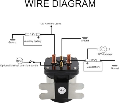 36V 4 Terminal Solenoid 20468G1 36V Solenoid Relay Switch Replacement - Image 7