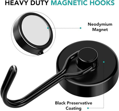 DIYMAG Black Magnetic Hooks, 110LBS Strong Magnetics Heavy Duty, Cruise Ship - Image 4