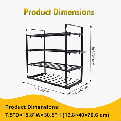 Wall Mount Power Tool Organizer, 4 Layer 4 Drill Hangers Storage Rack, Tool - Image 2