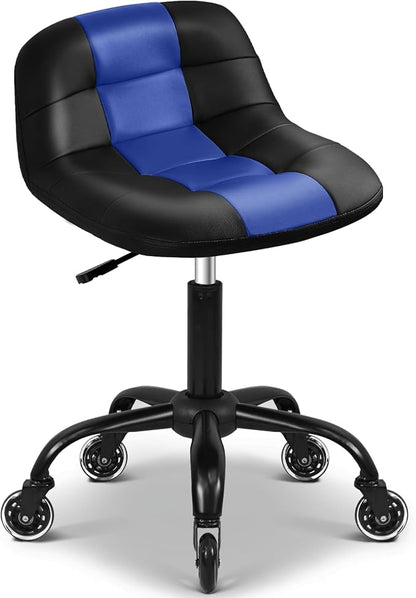 Rolling Stool with Wheels, Garage Shop Stool with Backrest, Roller Seat with by FreekyFit