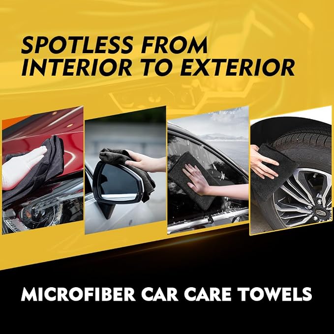 HOMEXCEL Black Microfiber Cleaning Cloth 50 Pack, 12.5 x 12.5 inch Microfiber - Image 5