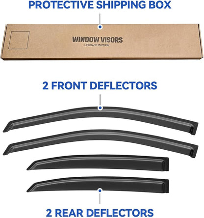 Window Visors Rain Guards for 2010-2015 Lexus RX350, Out-Channel Window Vent - Image 5