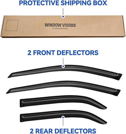 Window Visors Rain Guards for 1998 1999 2000 2001 2002 Honda Accord, - Image 5