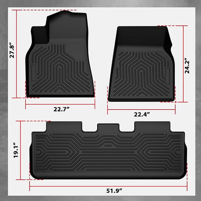 G-Plus Floor Mats for Tesla Model Y 2020 2021 2022 2023 2024 TPE Custom Fit All - Image 8