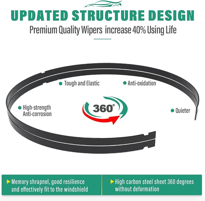 26" 19" 11" Windshield Wiper Blades Replacement - Image 6