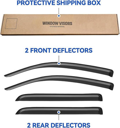 Window Visors Rain Guards for 2008-2022 Toyota Sequoia, Out-Channel Window Vent - Image 5
